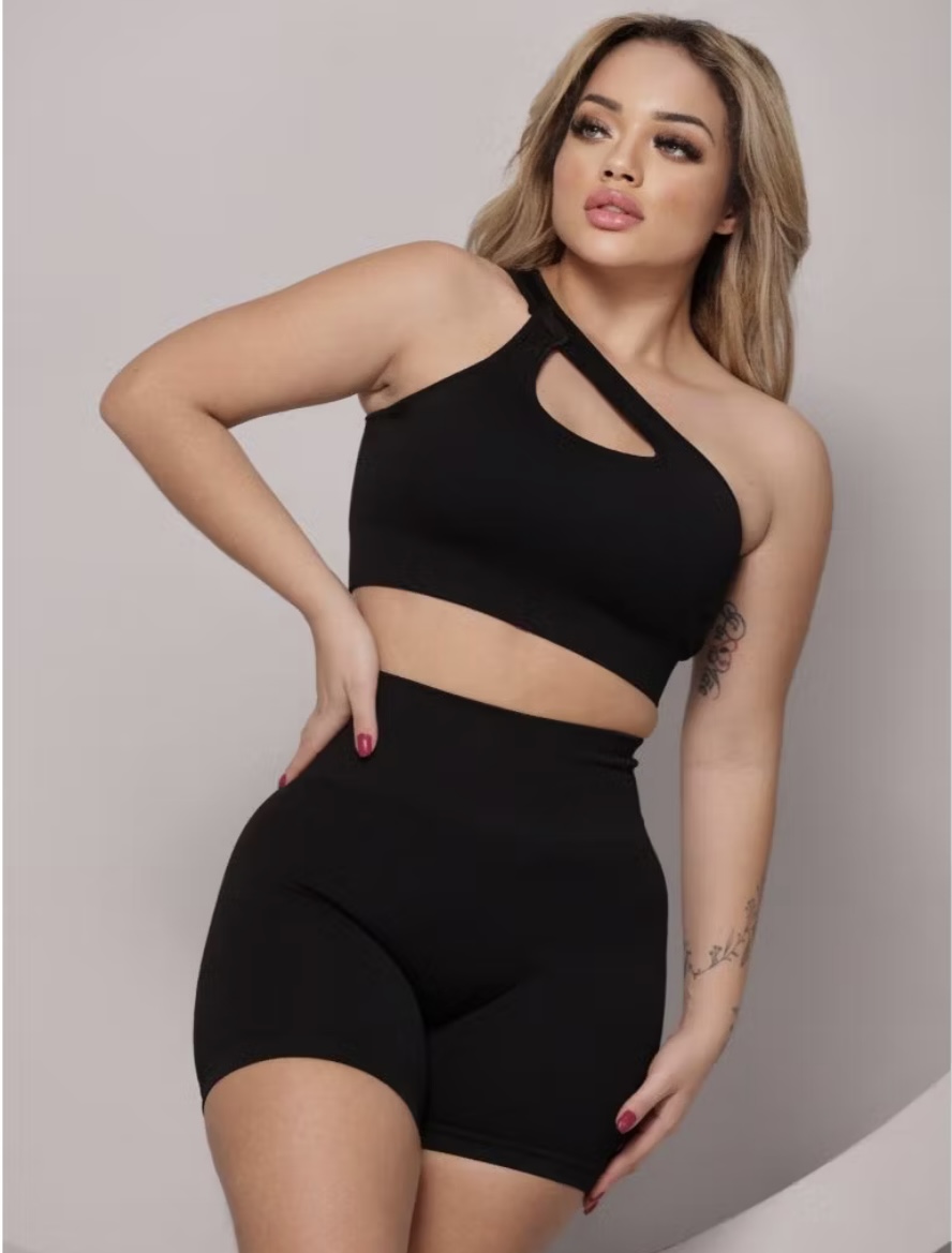 Conjunto Importado Canelado Decote Gota
